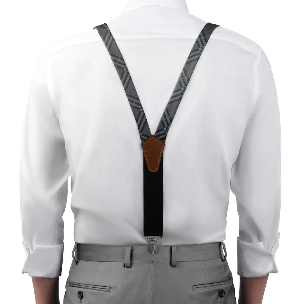 Cincy Plaid Pattern Suspenders