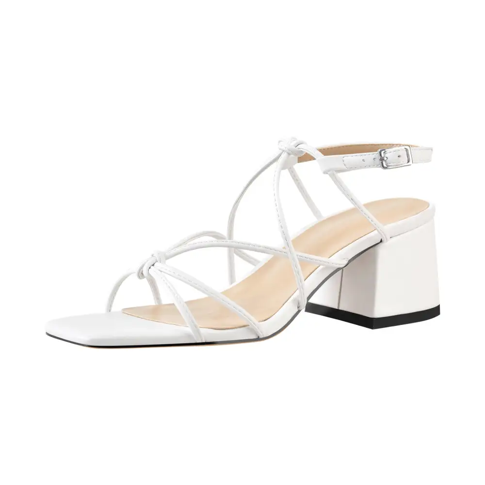 Crisscross Gladiator Strappy Chunky Heel Sandals