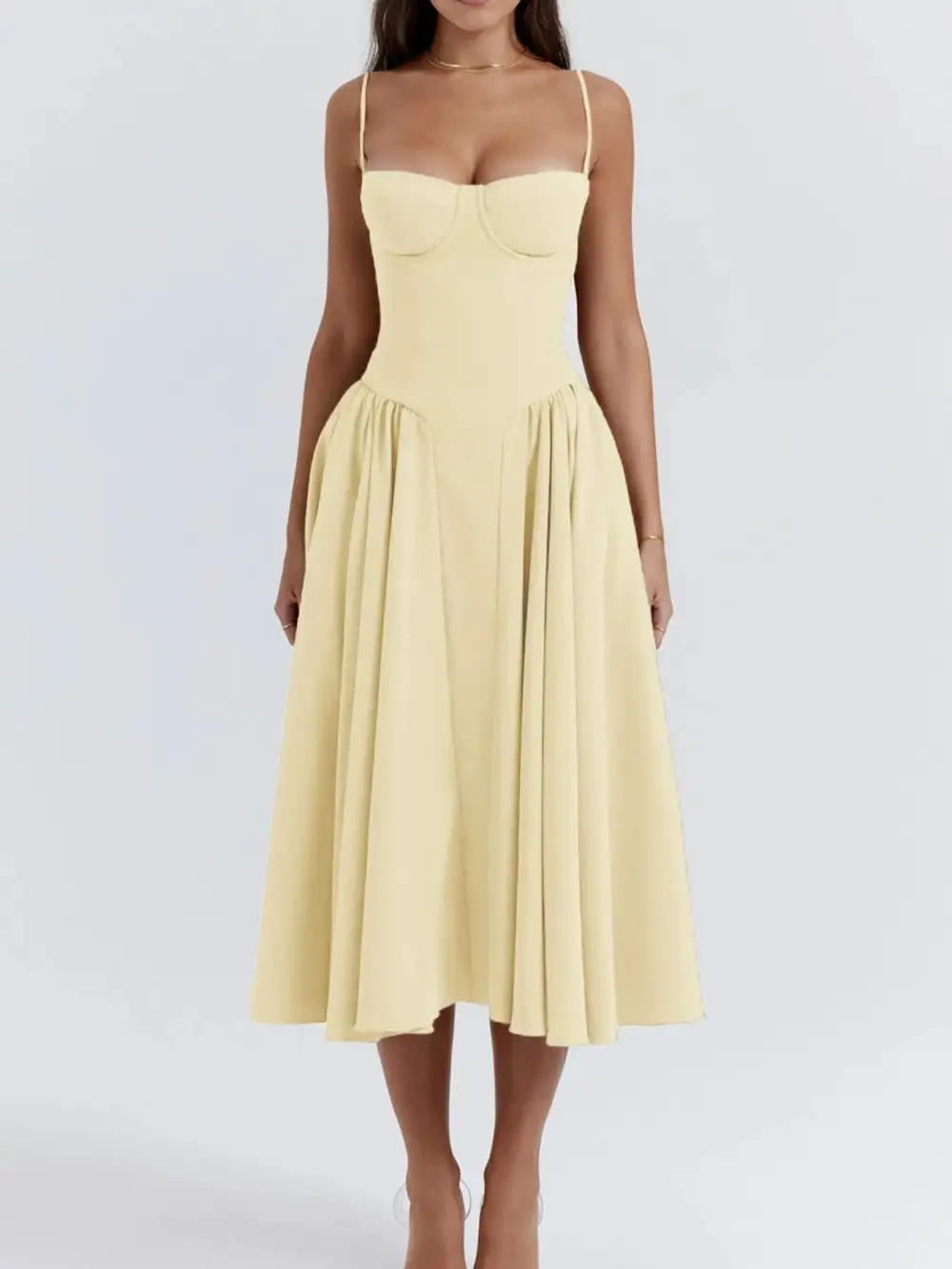 Ruched Sweetheart Neck Cami Dress