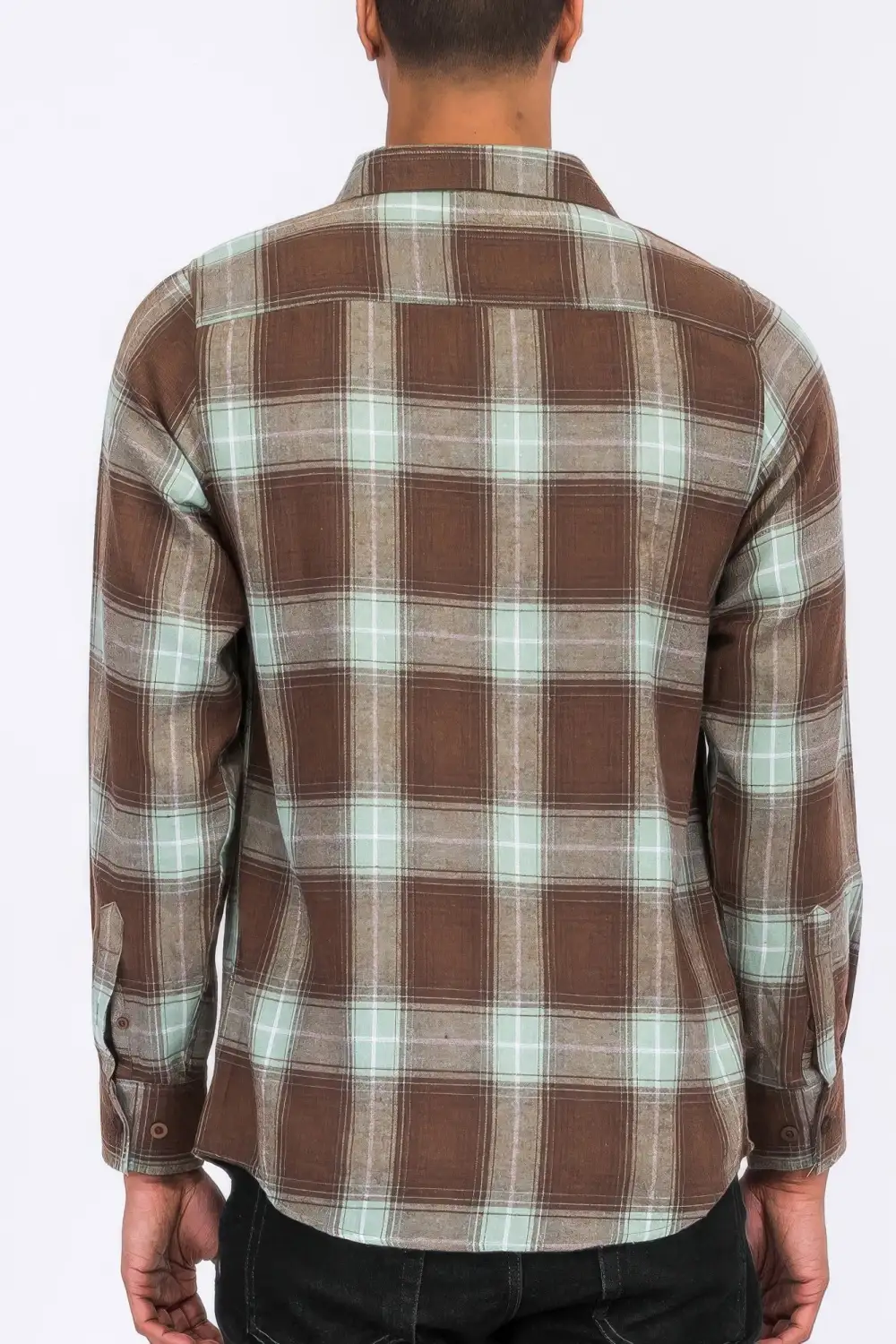 Everyday Regular Fit Checker Plaid Flannel Long Sleeve Shirt