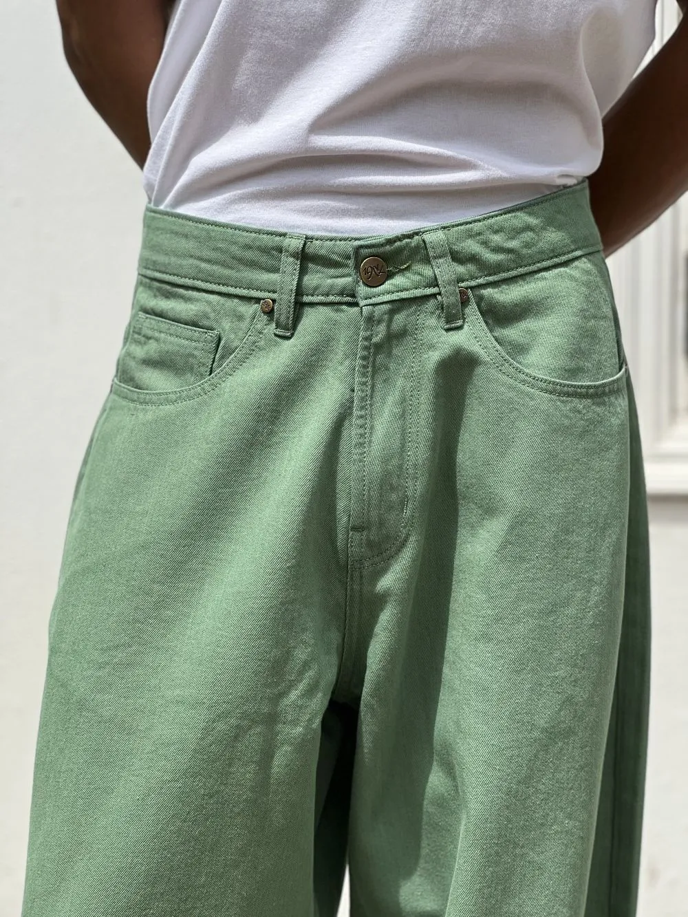 Relaxed-Fit Stretch-Denim Barrel Jeans