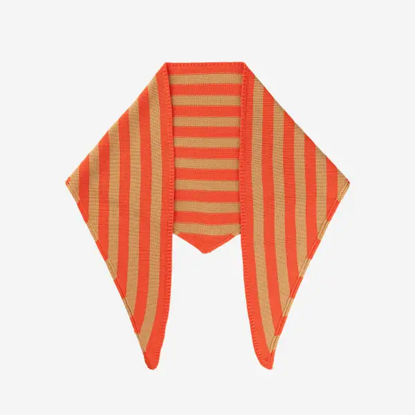 Knit Striped Triangle Fashion Scarf