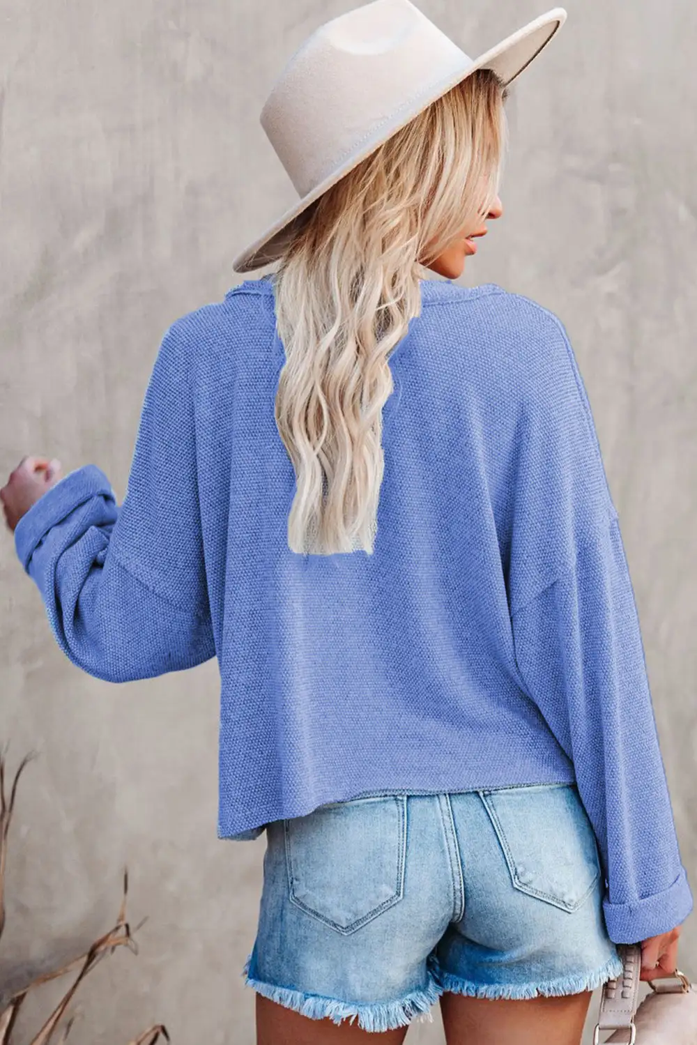 Buttoned Loose Long Sleeve Shirt