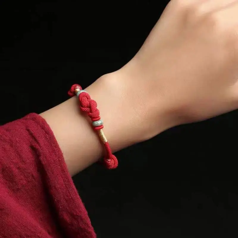 String Jade Knot Braided String Bracelet
