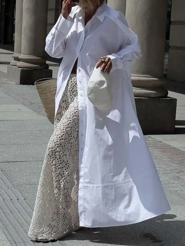 Long Shirt Maxi Dress