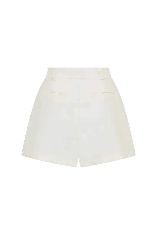 White Tailored Shorts