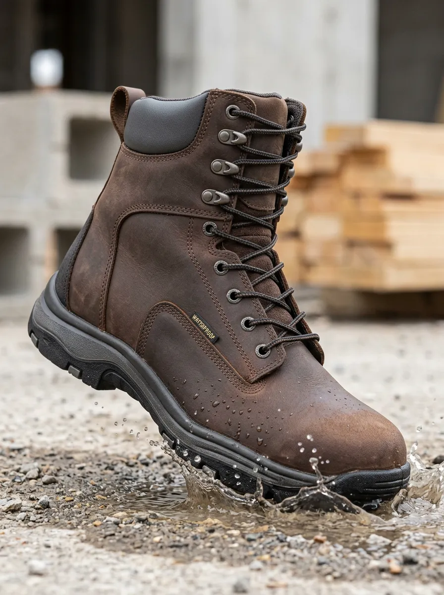 Casual Construction Classic Look Men' Waterproof Work Boots
