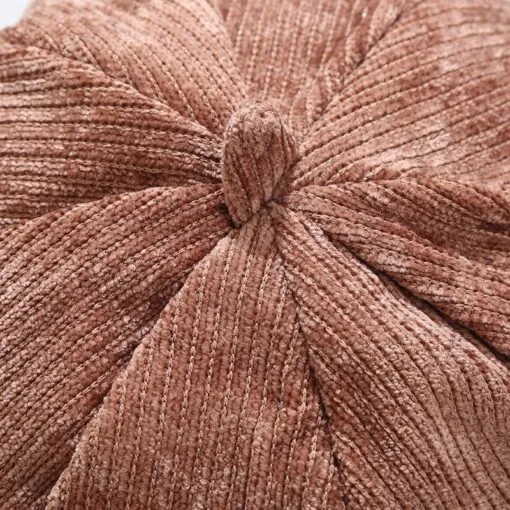 Outdoor Winter Corduroy Round Beret Hat