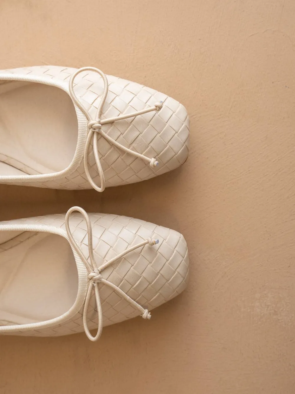 Woven Polished Ballet Flats