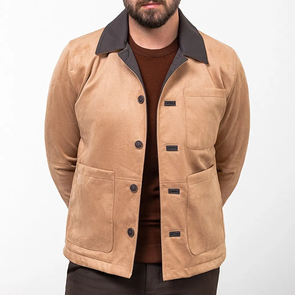 Modern Slim Fit Suede Casual Jacket