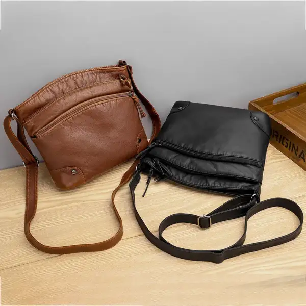 Versatile Everyday: High-Quality Soft PU Leather Messenger Bag