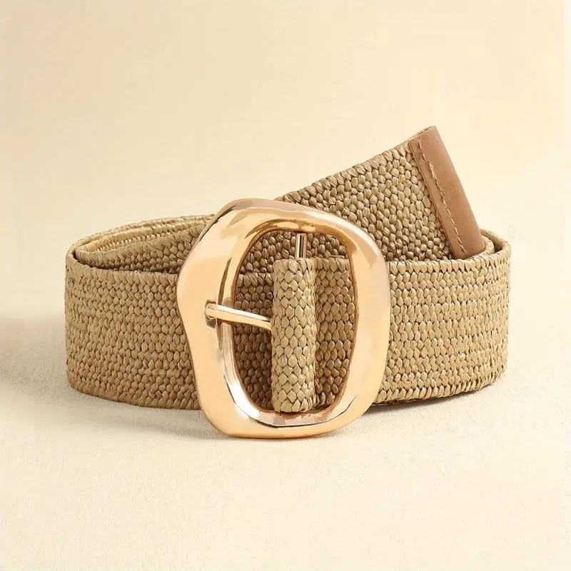 Women's Skirt Wide Metal-Buckle Buckle Waist Belt