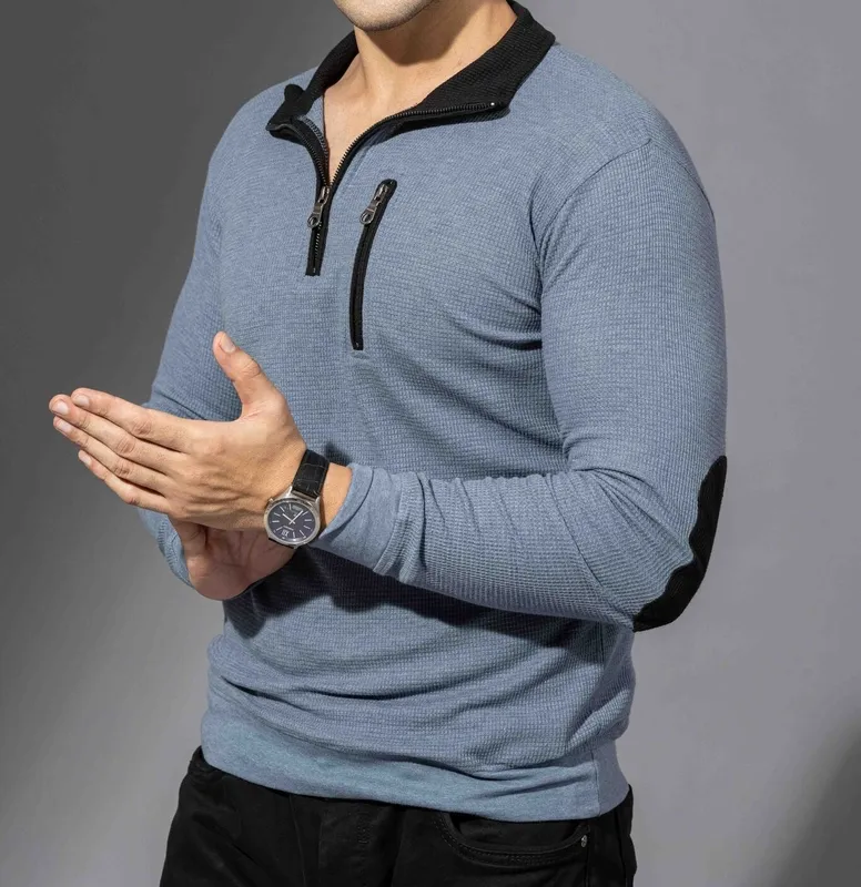Blue Casual Button Up Shirt