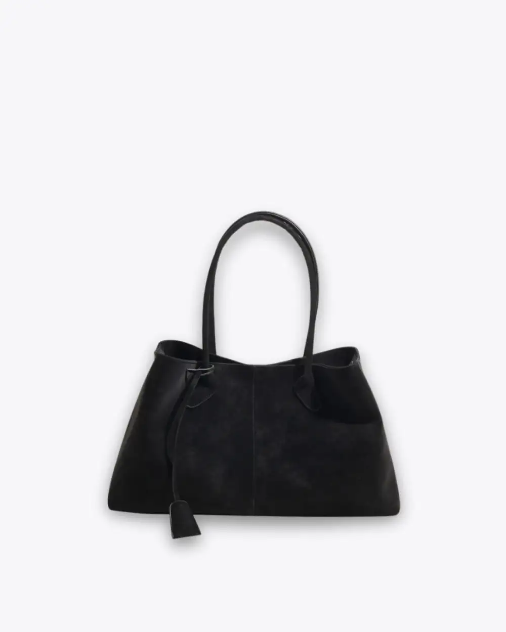 Panel Front Straw Tote Bag