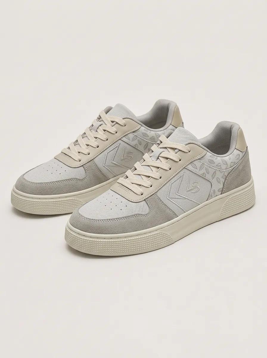 Men's Street Casual Leaf Pattern Skate Shoes