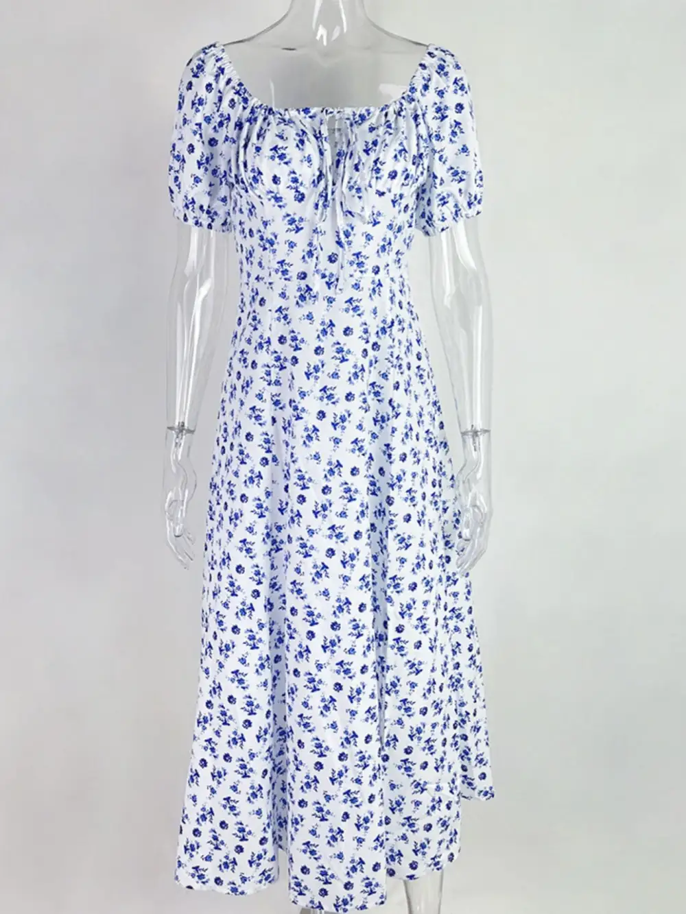 Comfort Fit Floral Printed Slit Dress