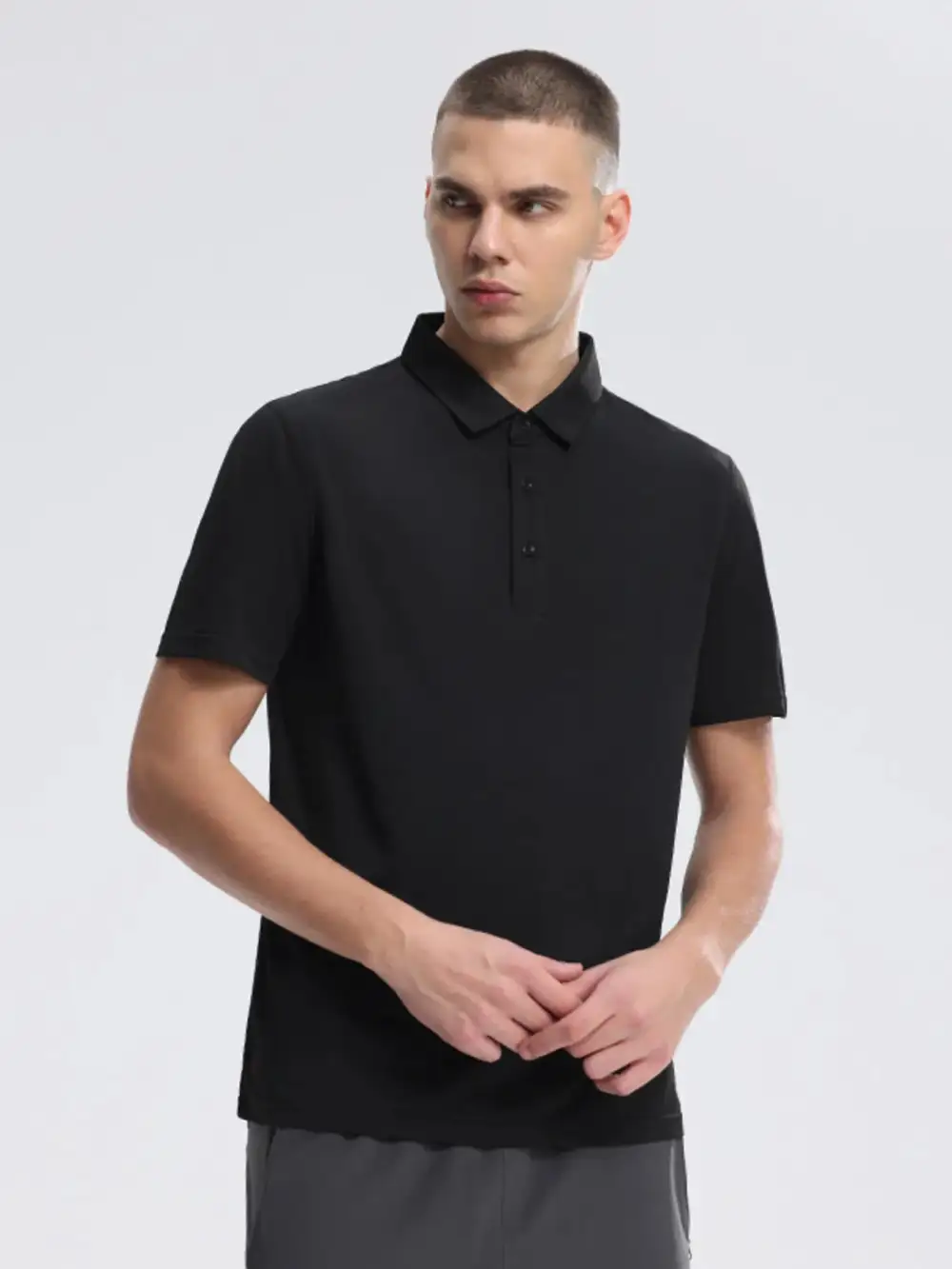Straight Fit Short Sleeve Collared Polo Shirt