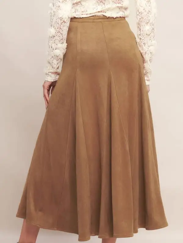 A-Line Flowing Midi Skirt