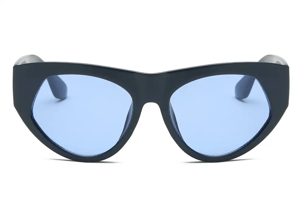 Retro Round Thick Frame Cat-Eye Sunglasses