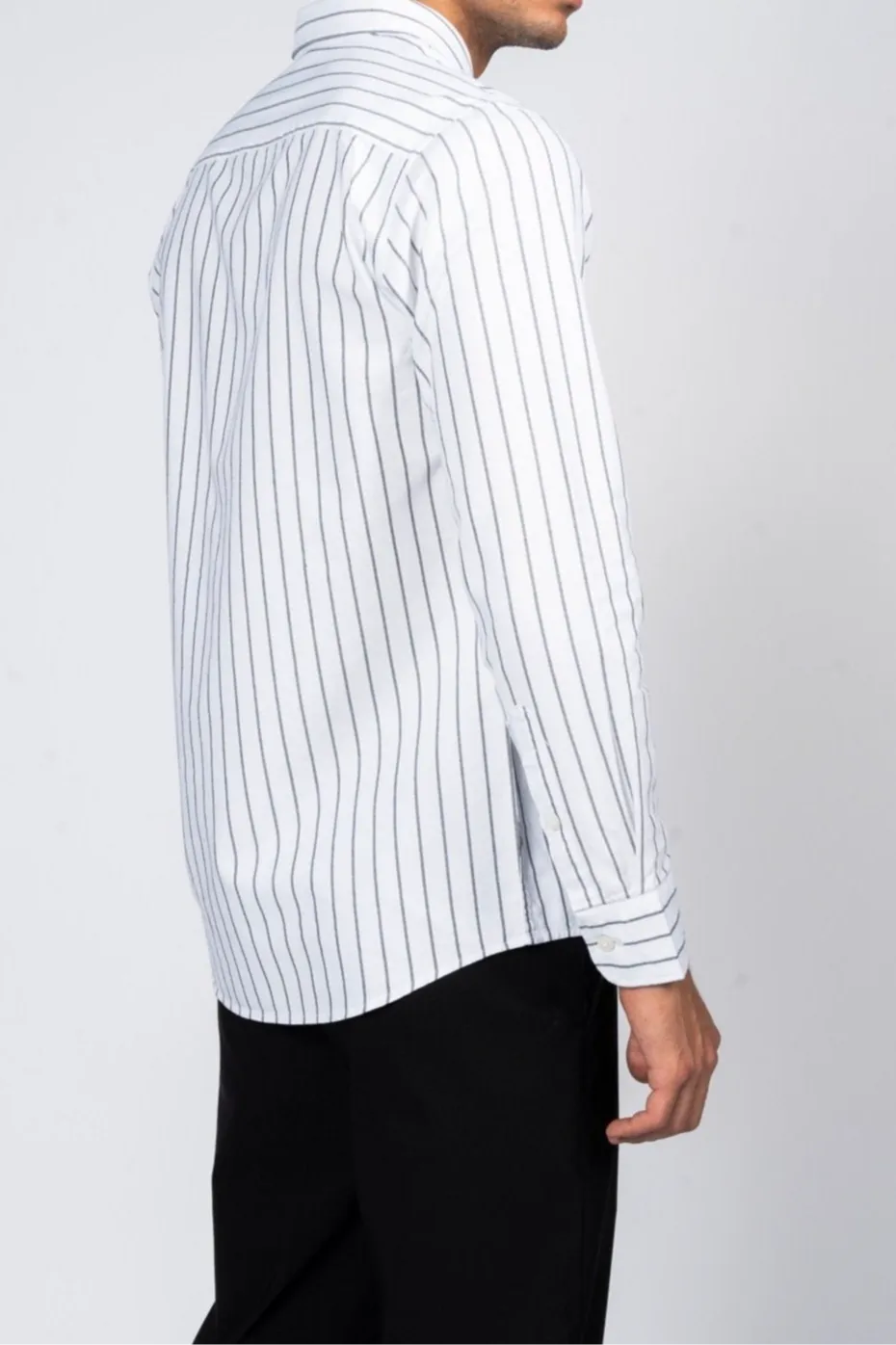 Everyday Profile Striped Long Sleeve Cotton Men's Button Down Shirt