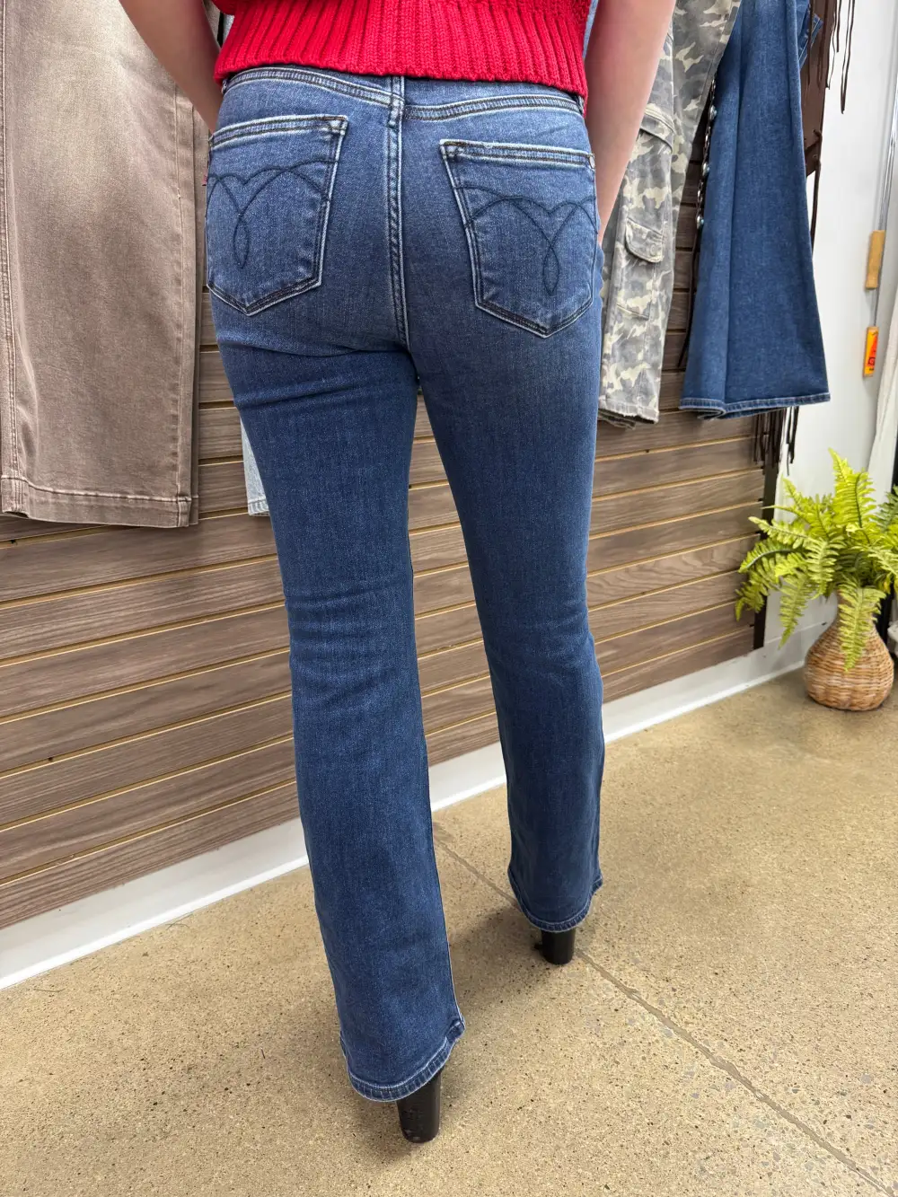 Denim Mid Rise Bootcut Jeans