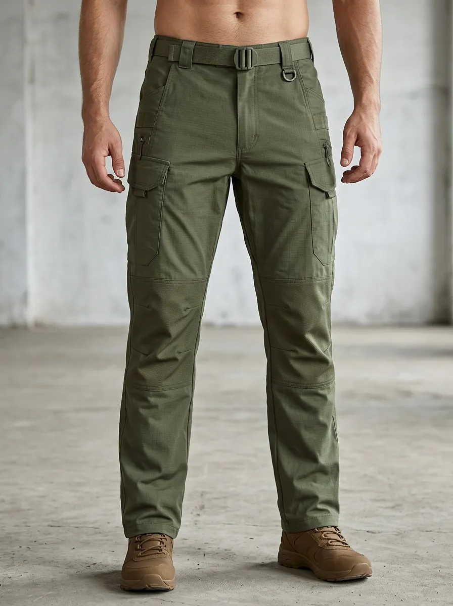 Men's Tactical Outdoor Olive Green Cargo Pants