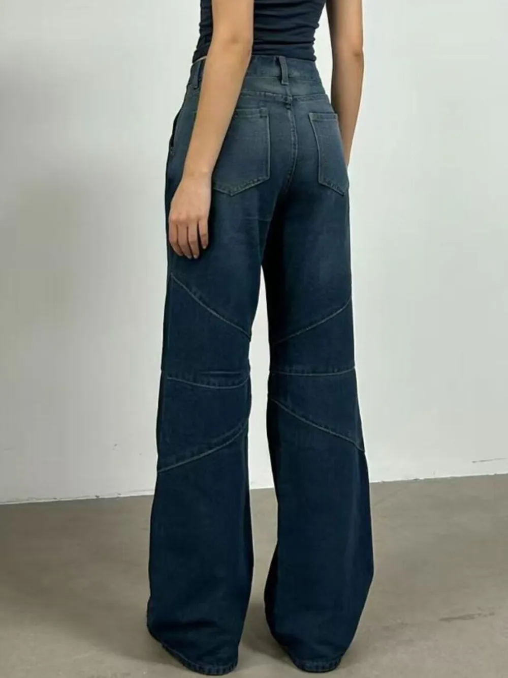 Classic Vintage Wash Wide Leg Jeans
