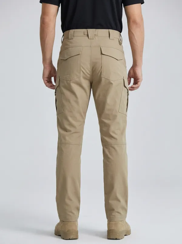 Technical-Look Multi-Pocket Workwear Cargo Pants with Utility Pockets