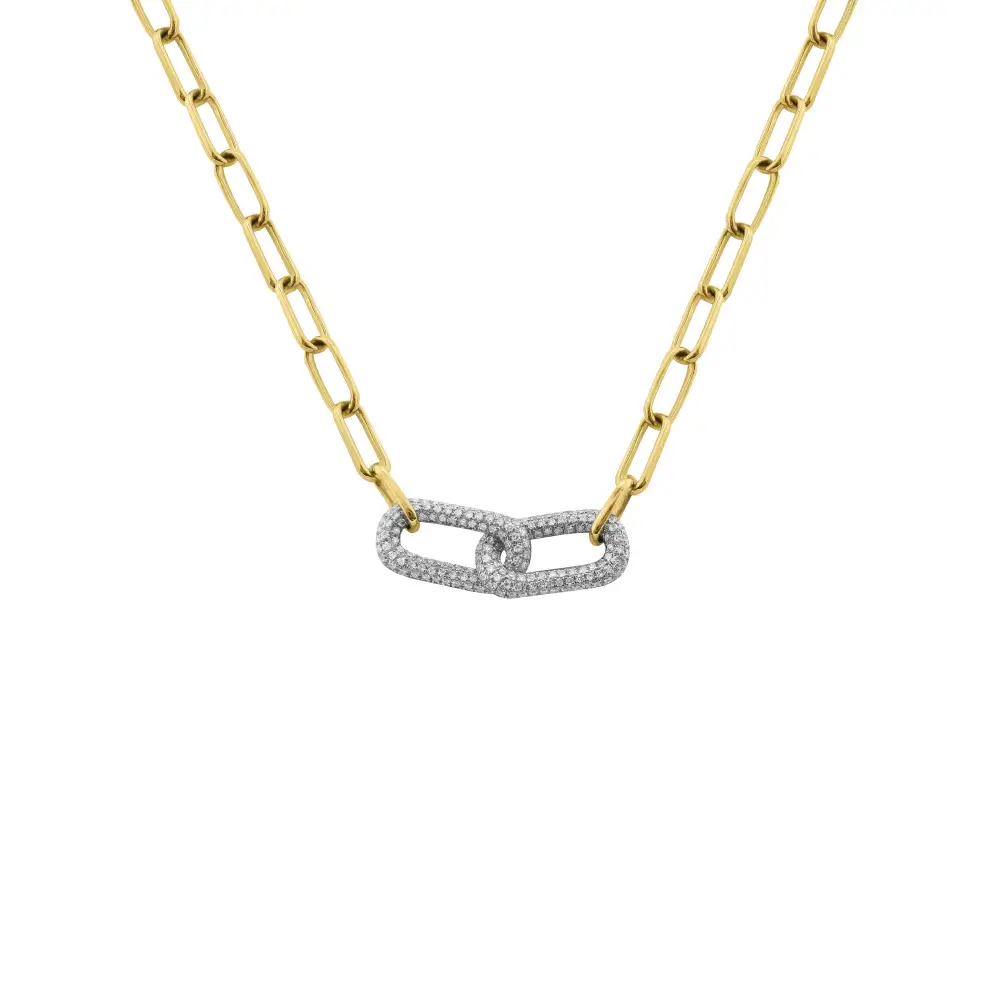 Minimal Textured Classic Diamond Necklace