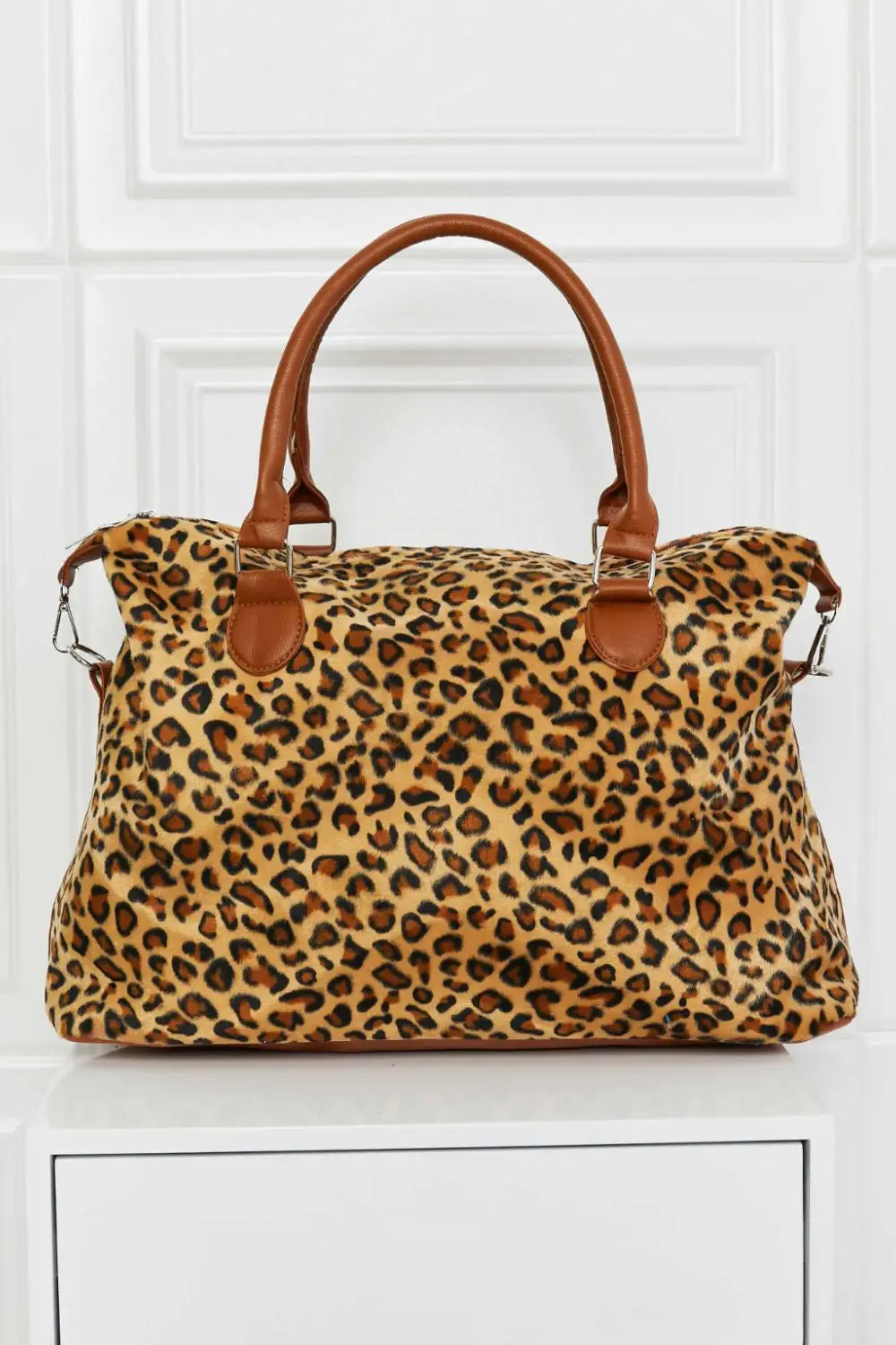 Brushed Animal Print Weekender Bag