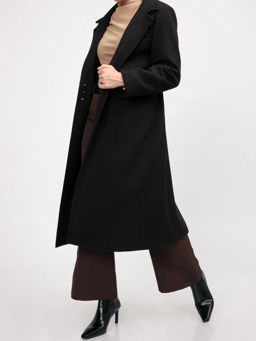 Long Buttoned Warm Coat
