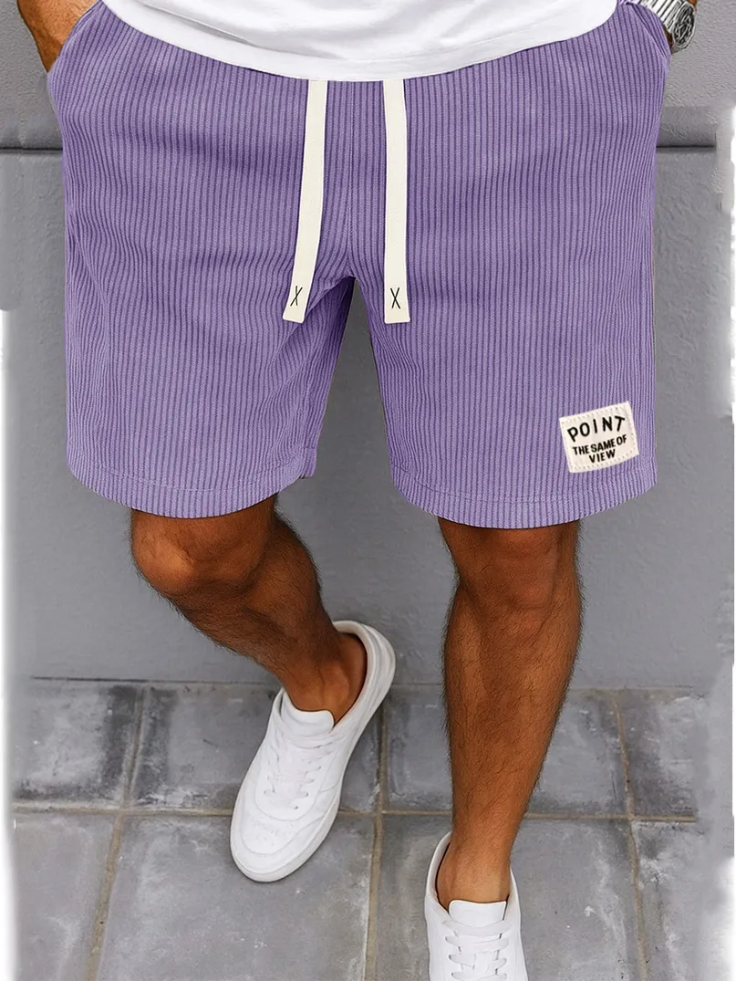 Ribbed Knit Seamed Detail Shorts