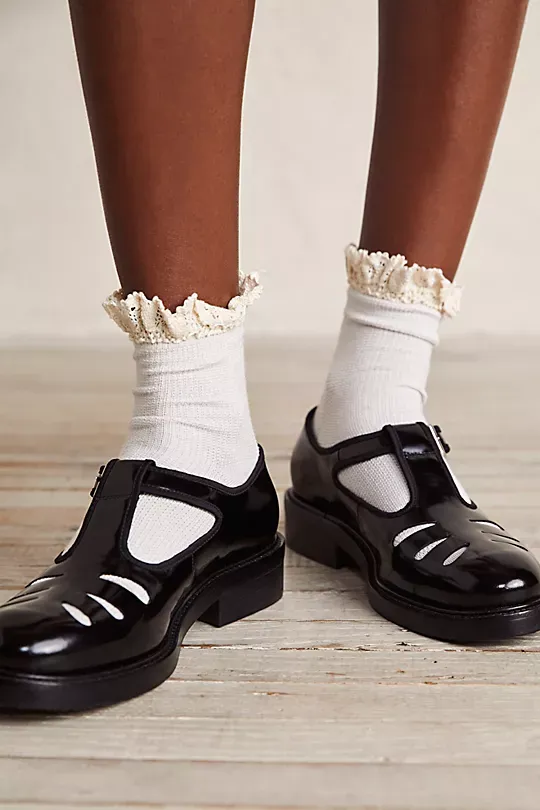 Waffle Knit Ankle Socks green