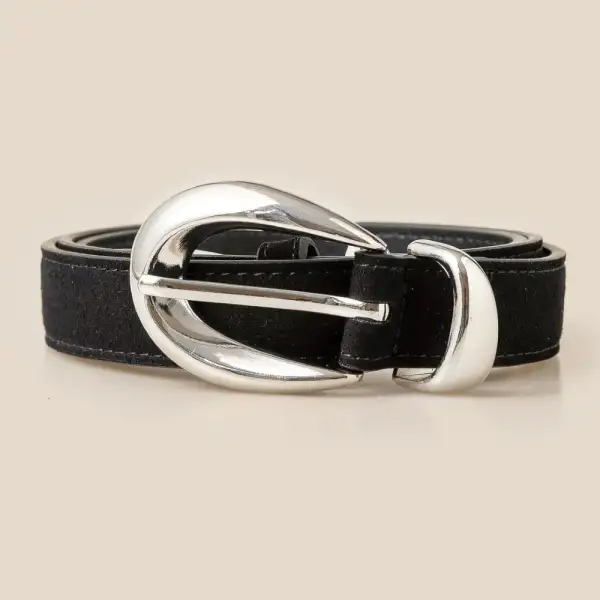 Soft Oval Buckle Waist Belt