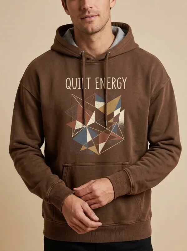 Men's Quiet Energy Geometric Abstract Print Hoodie