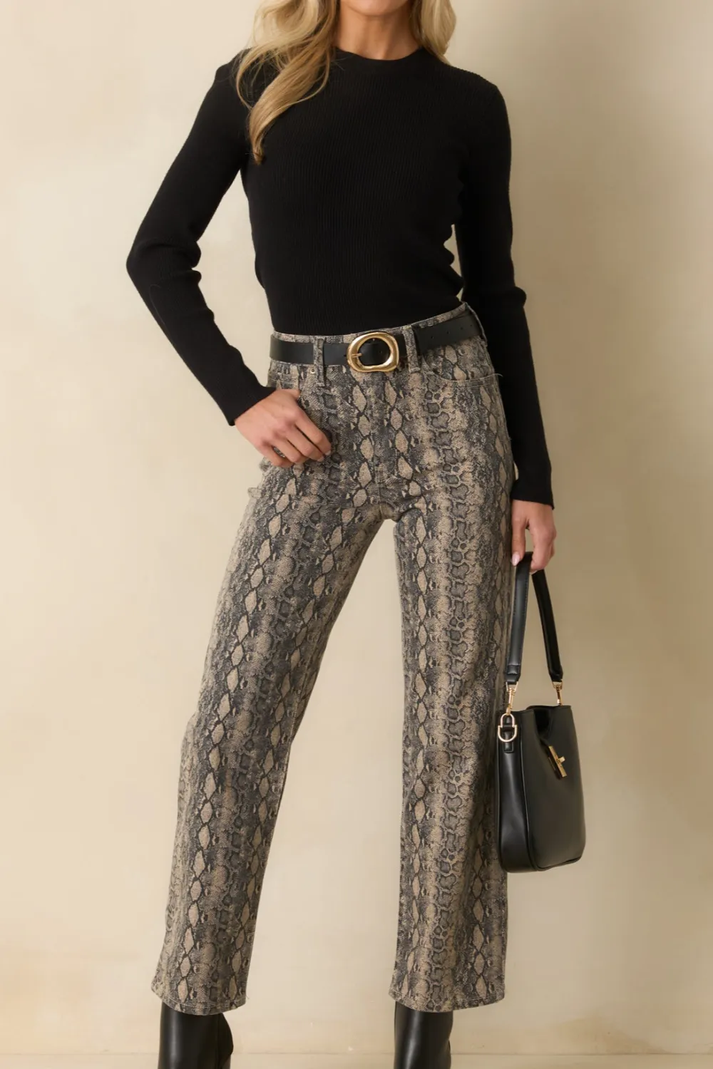 For Days Like This Snakeskin Cotton Stretch Jeans