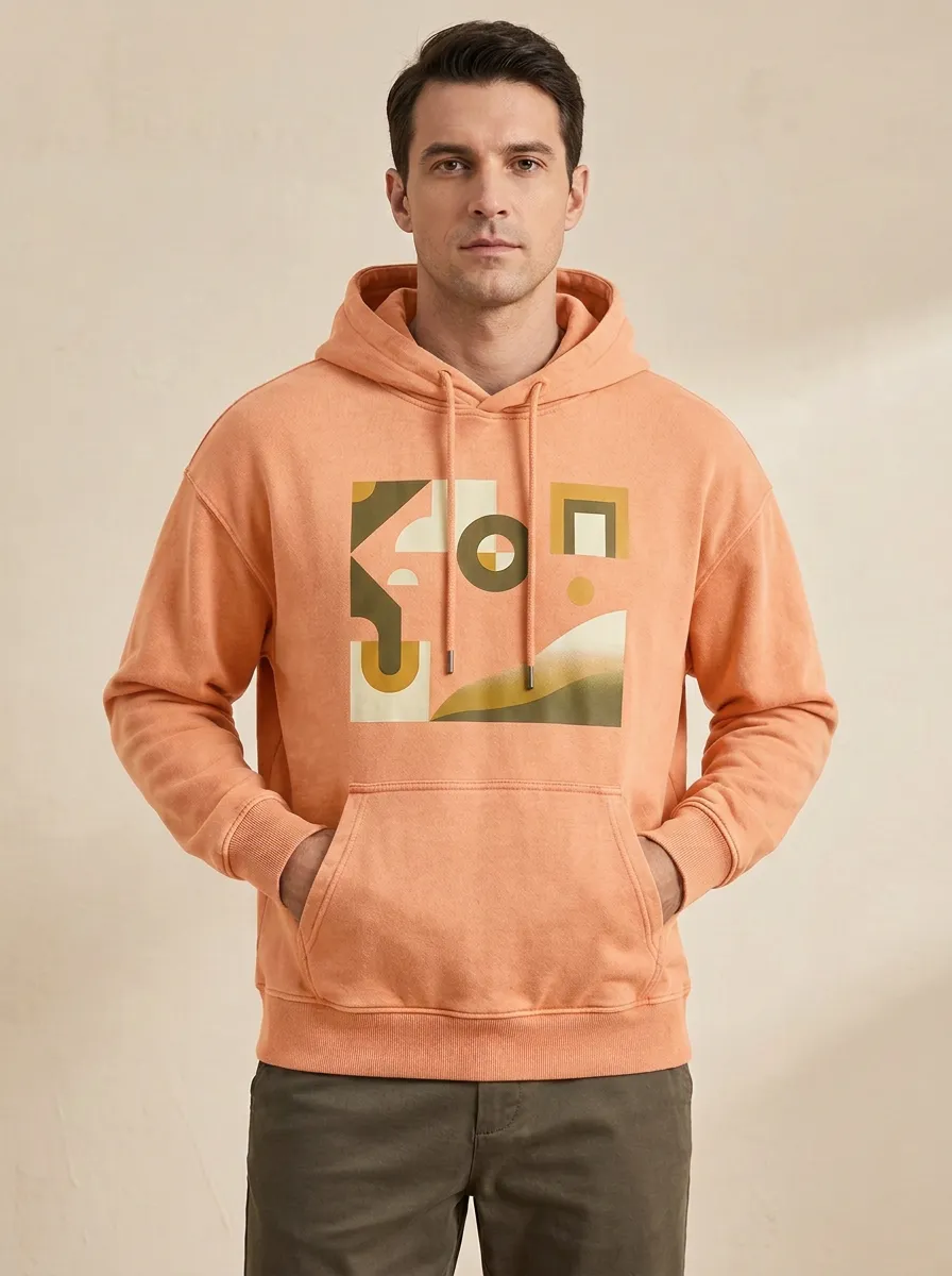 Men's Minimal Abstract Geometric Art Print Hoodie