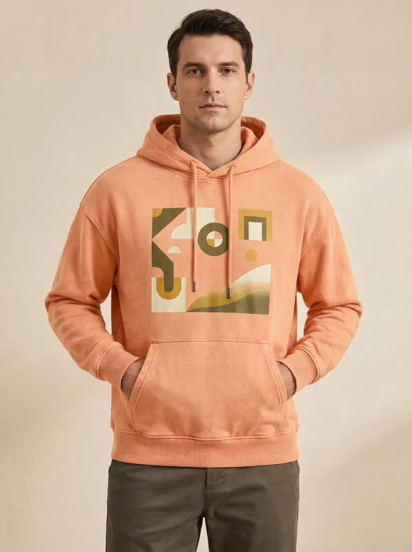 Men's Minimal Abstract Geometric Art Print Hoodie