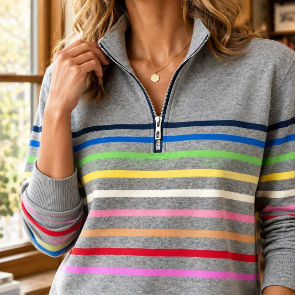Quarter-Zip Polished Sweater