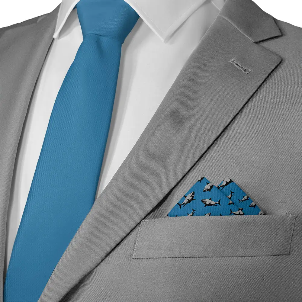 Contemporary Streamlined Animal Motif Nautical Pocket Square