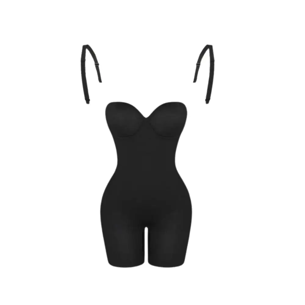 Open Bust Mid Thigh Shaping Bodysuit