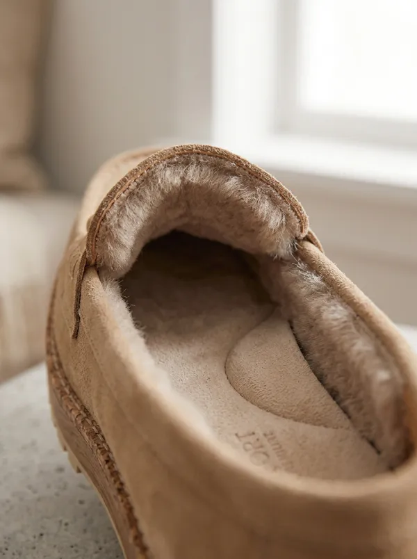 Women's Utility Minimalist Suede Wood Sole Loafers