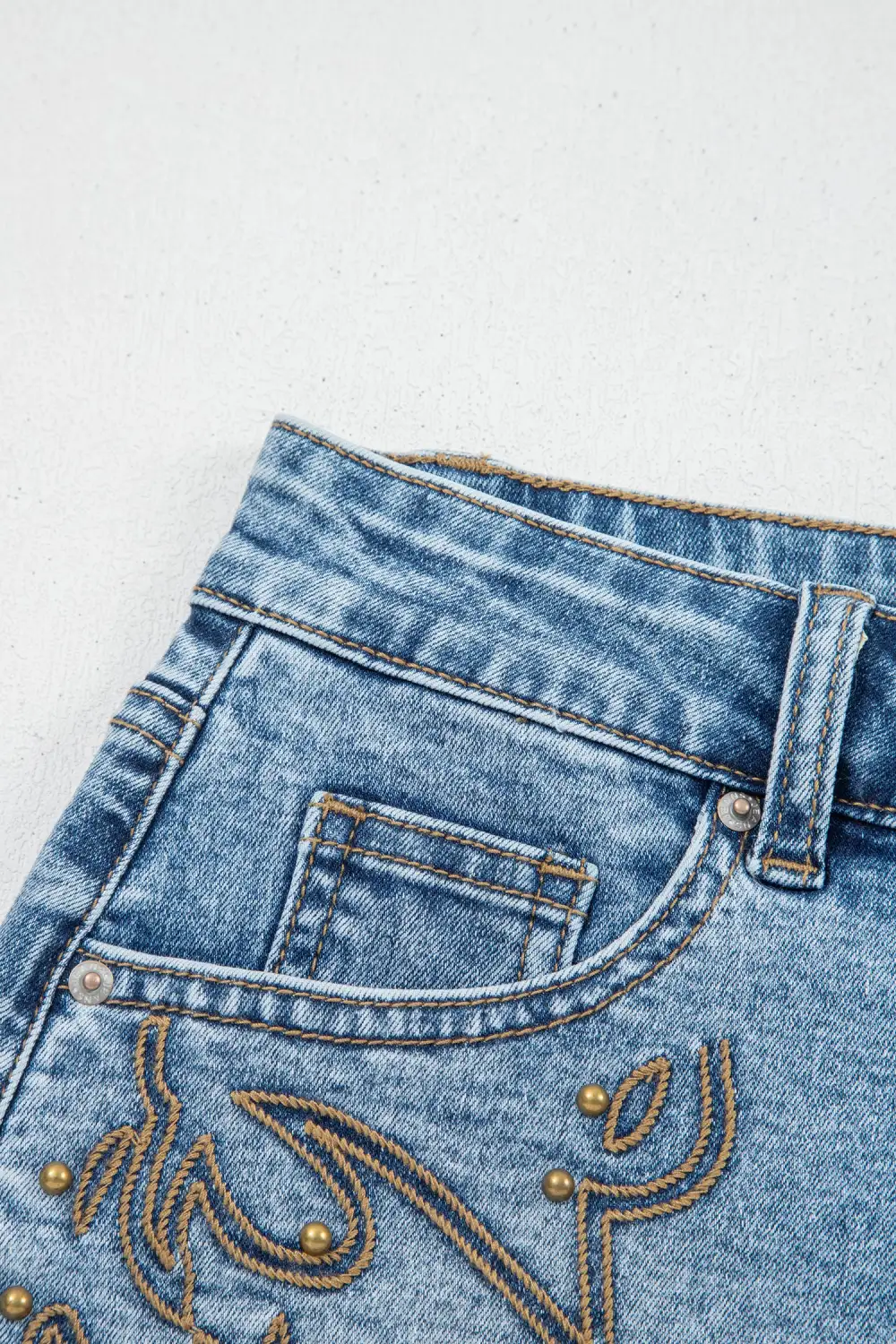 Refined Frayed Denim Shorts