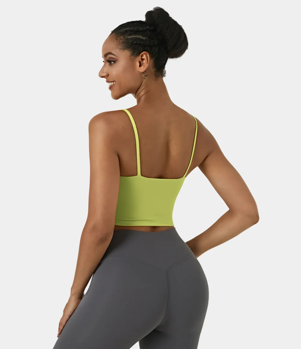 Basic Padded Workout Cropped Tank Top