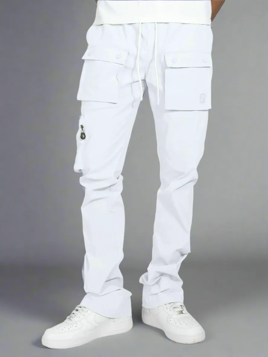 Relaxed Nylon Stacked Pants