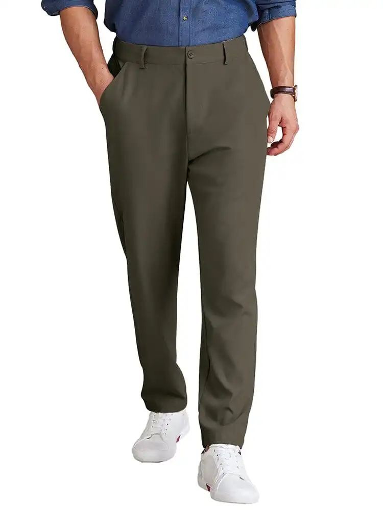 Classic Solid Color Chino Pants