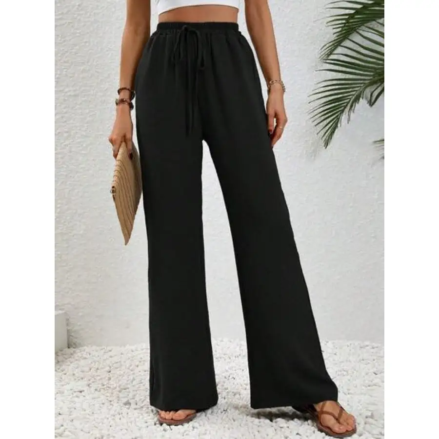 Easy Wide Leg Drawstring Pants