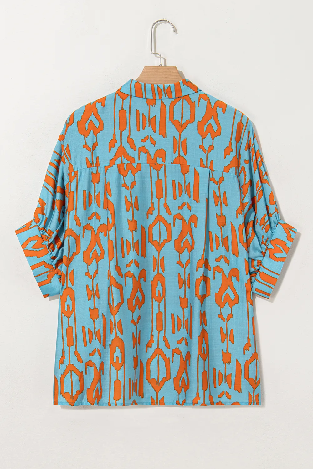Sky Blue Abstract Print Dolman Shirt