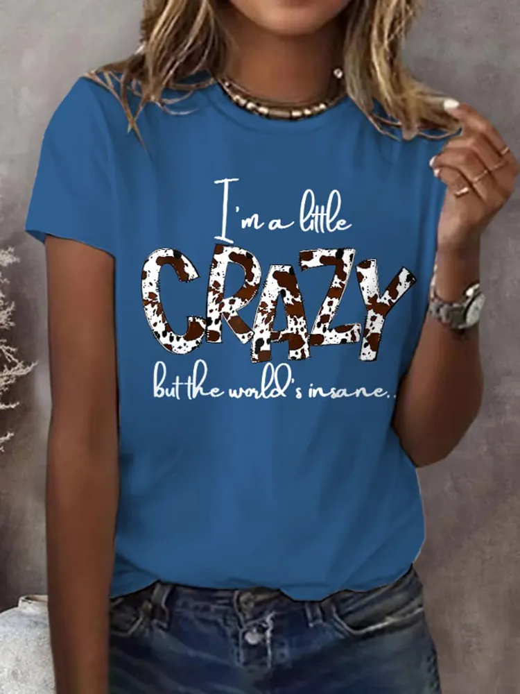 Funny Slogan Printed Short-Sleeved T-Shirts