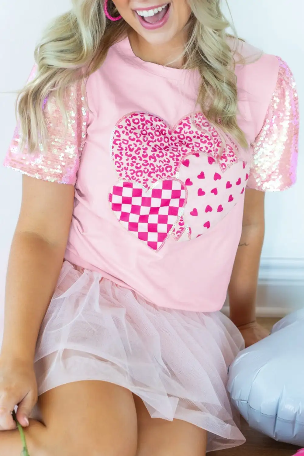 Three Sweet Hearts Printed Tee